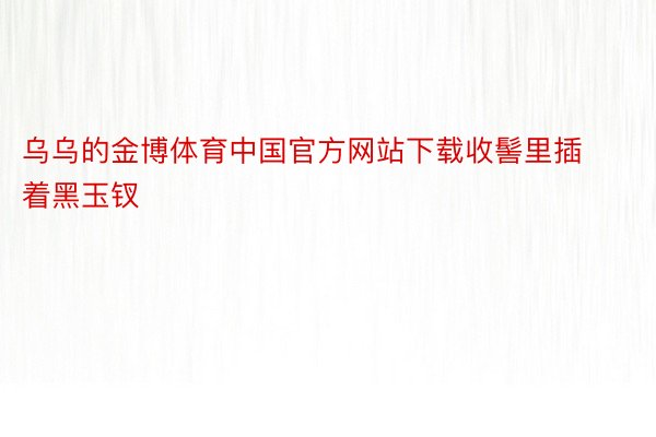 乌乌的金博体育中国官方网站下载收髻里插着黑玉钗